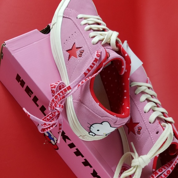 CONVERSE x HELLO KITTY Shoes 162939C Various Sizes - Picture 5 of 7